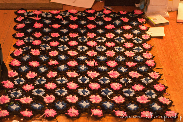 Rainbow Flower Afghan