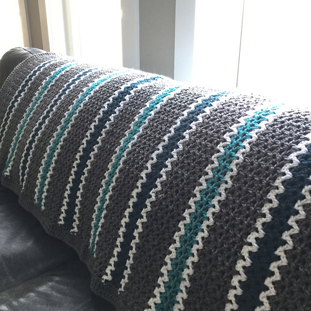 Ravelry Harbourcolour's VStitch striped blanket