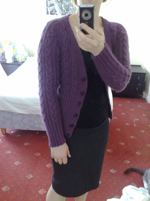 Rib and Cable Cardigan