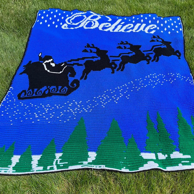 Believe Santa Reindeer Mosaic