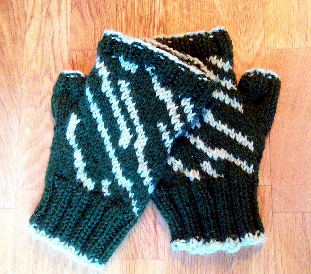 Circuit Board Fingerless Mitts