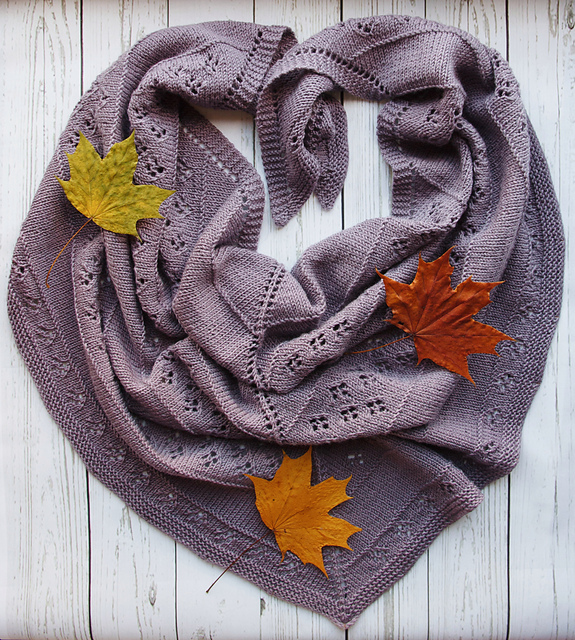 Lilac Flower Shawl