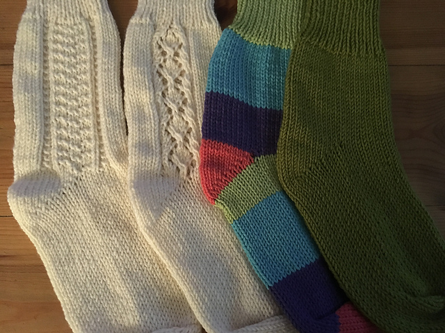 2 needle socks