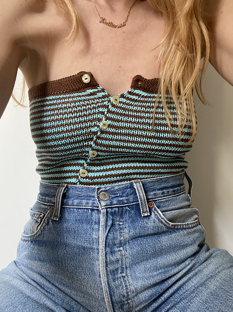 Poppy Button Top