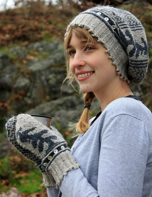 Lauren Tree Mittens and Slouchy Hat