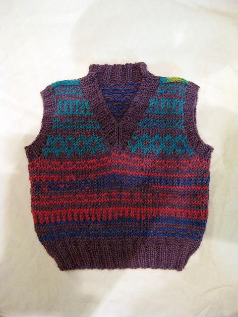 Baby/Toddler Faux Fair-Isle Vest