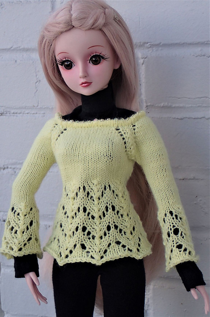 BJD Ballet Neck Lace Pullover