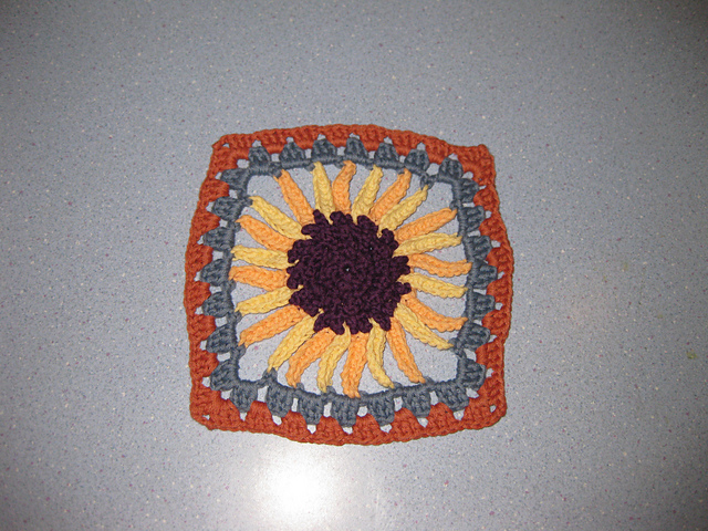 Ravelry: Sunflower Square pattern by Melody Griffiths