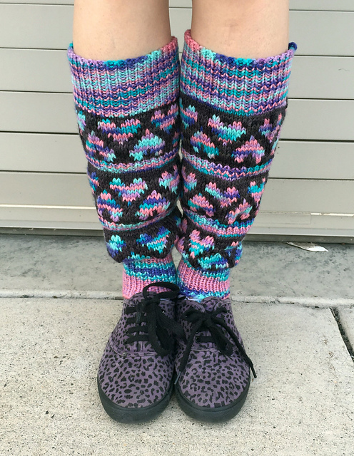 Scrunchy Heart Legwarmers