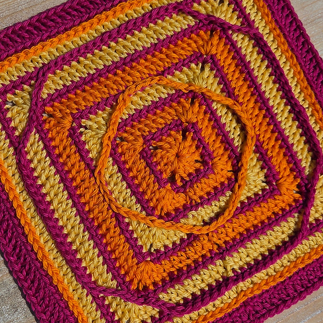 Geometric Eye Crochet Square