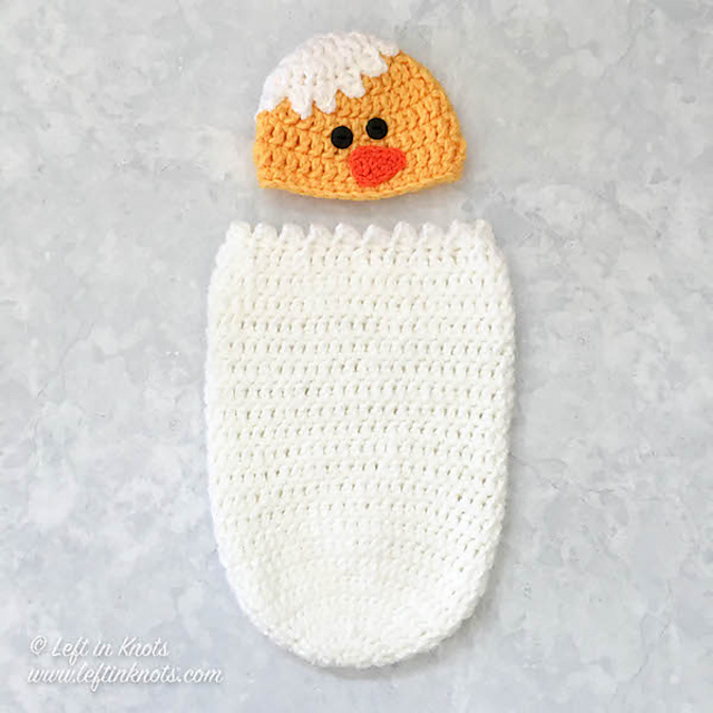 Baby Chick Newborn Hat and Cocoon