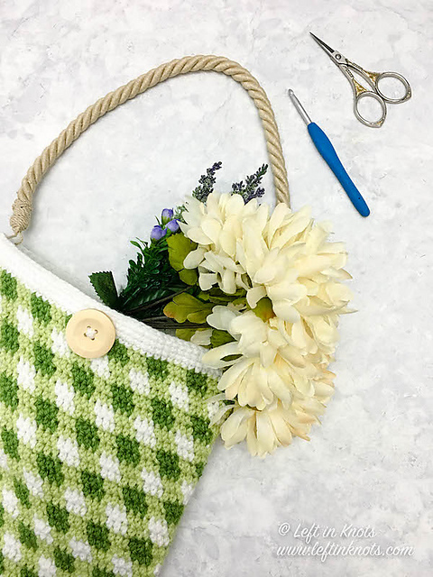 Gingham Market Tote