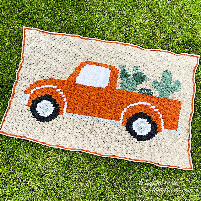 Vintage Cactus Truck Blanket