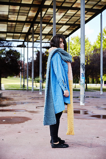 The Maxi Three-Color Scarf
