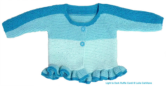 Light to Dark Ruffled Cardi