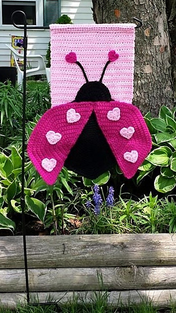 Love Bug Garden Flag