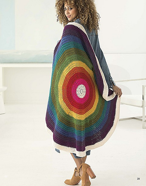 Rainbow Mandala Afghan