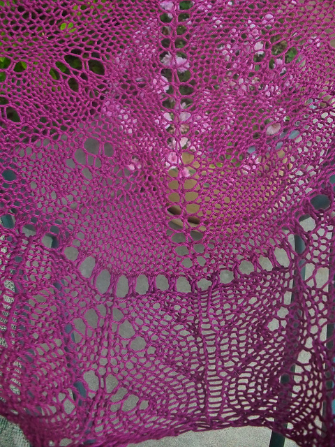 Sugar Plum Swirl Triangular Shawl