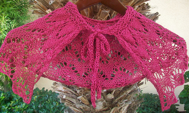 Cranberry Hugs Lace Collar or Shawlette