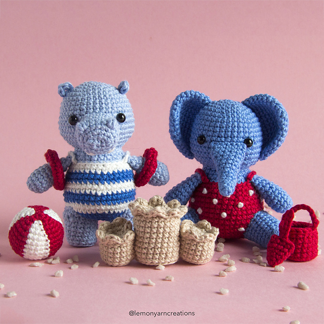 Elephant and Hippo Summer Set