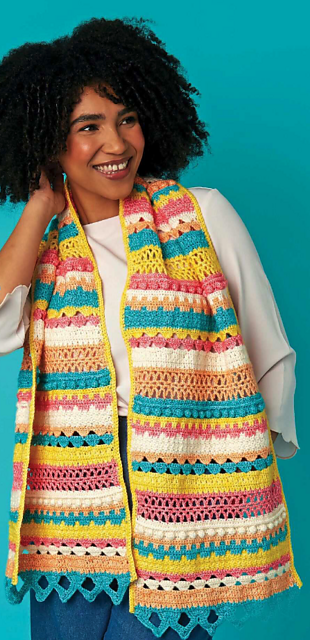 Spring Brights Sampler Scarf