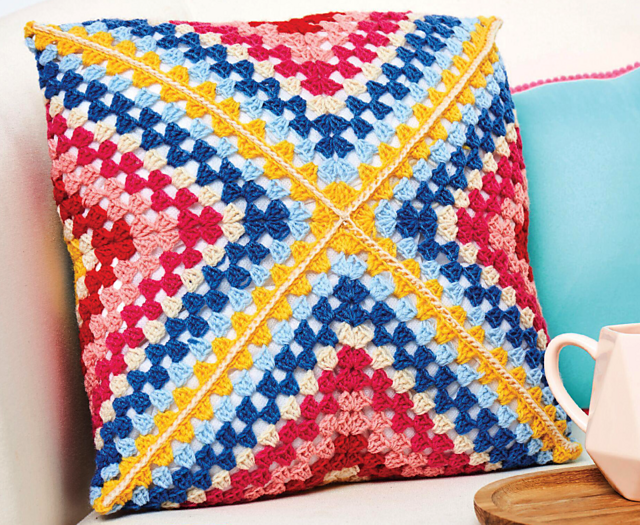 Granny Square Cushion & Blanket