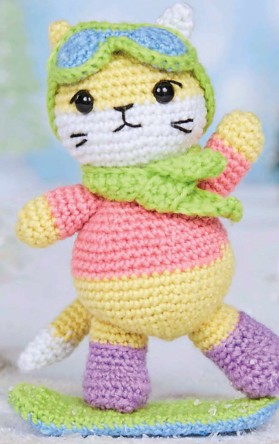 Neve the Snowboarding Cat
