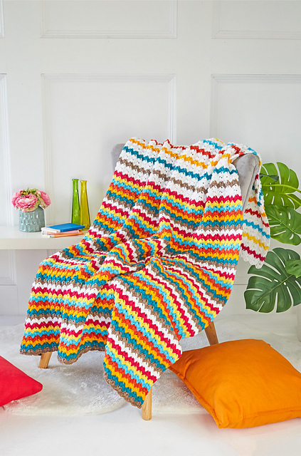 Retro Ripple Blanket