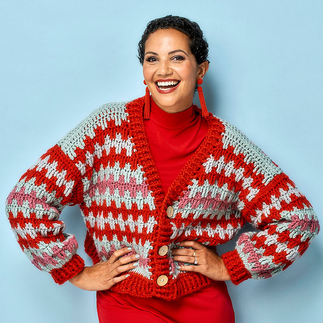 Chunky Check Cardigan