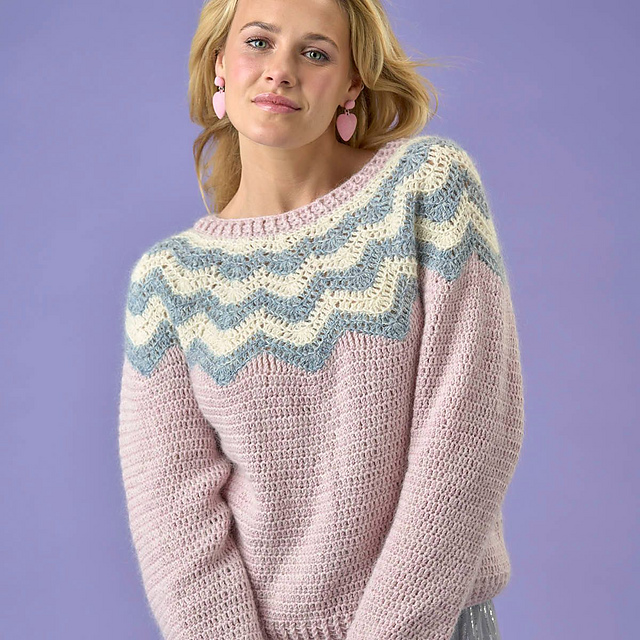 amachi ニット COMOLI AURALEE YOKE stein URU Ravelry: Sugar Rush Wavy Yoke Sweater pattern by Chloe Elizabeth Birch