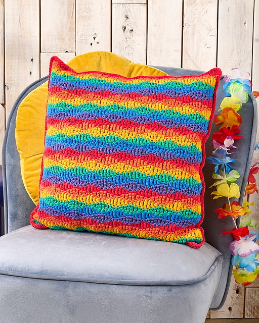 Seventh Heaven Rainbow Cushion
