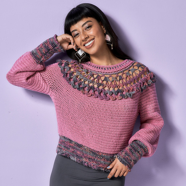 Rose Tinted Yoke Jumper