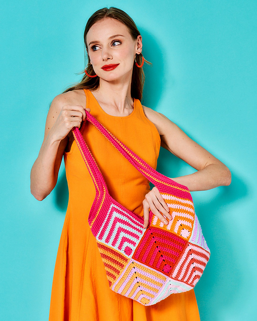 Chevron Chic Mitred Square Bag