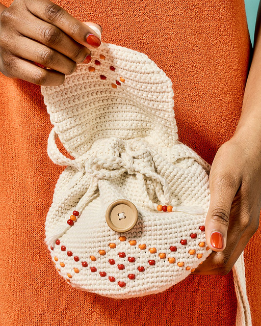 Beaded Drawstring Bag