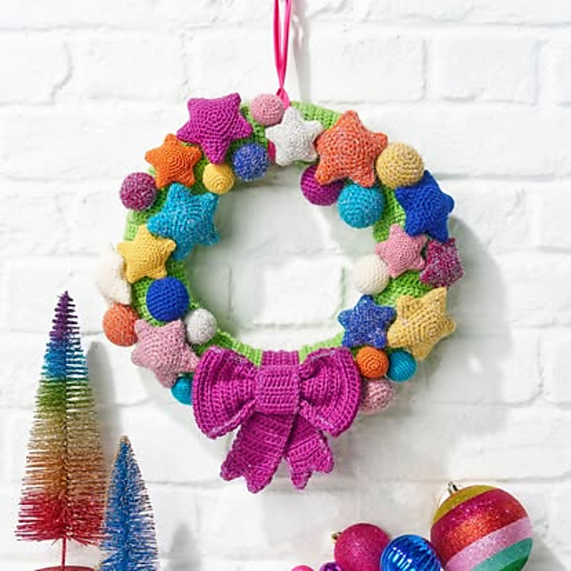 Technicolour Tinsel Wreath