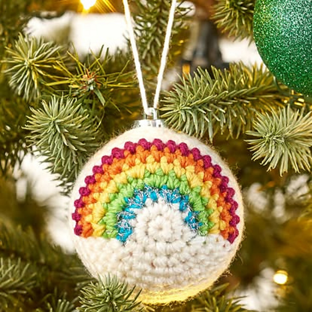 Technicolour Tinsel Rainbow Baubles