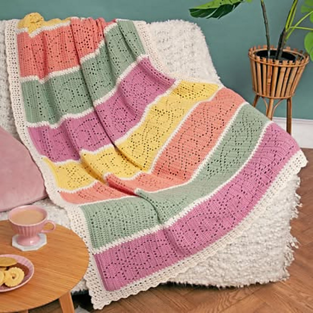 Flower Link Blanket
