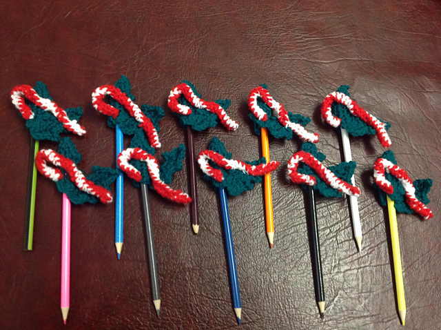 Candy Cane Pencil Topper