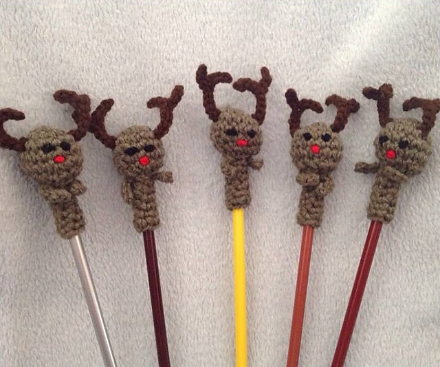 Reindeer pencil topper
