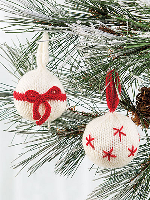 Redwork Ornaments
