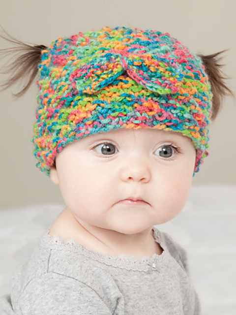 Messy Bun & Pigtail Hat (Knit)