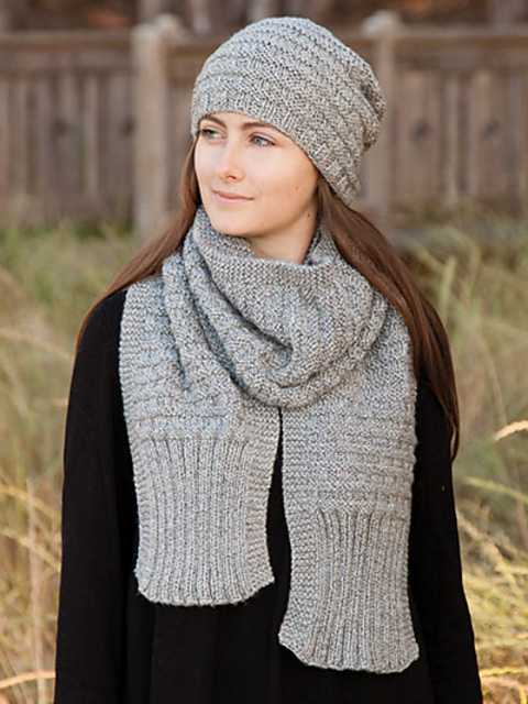 Beguiling Basketweave Cap & Scarf