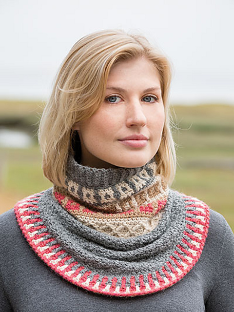 Fair Isle Gansey Cowl