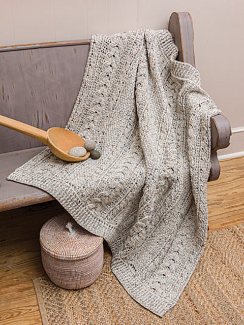 Windswept Cables Gansey Afghan