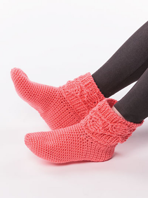 Embossed Cuff Slippers