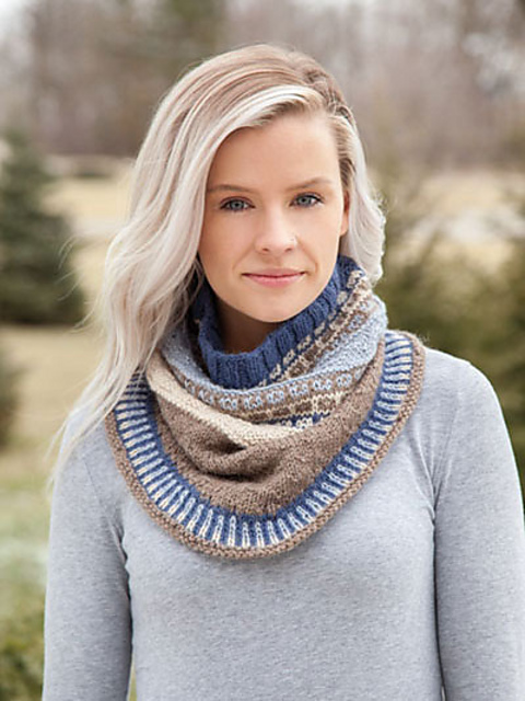 Fair Isle Gansey Cowl