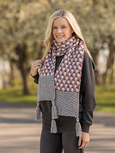 Smokey Moon Crochet Scarf