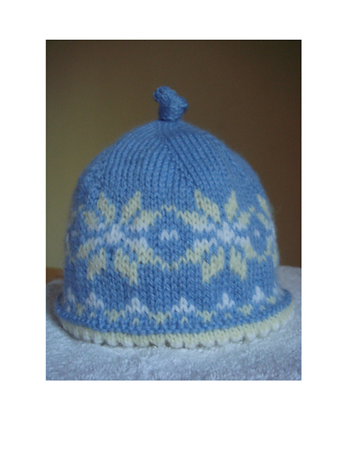 Newborn Sized Fair Isle Hat