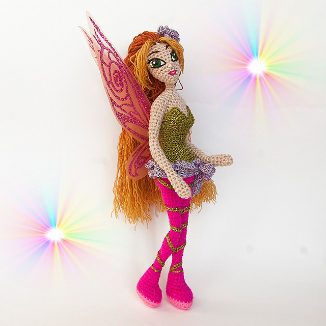 Amigurumi fairy Flora art doll