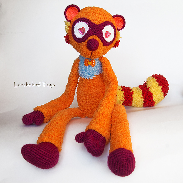 Amigurumi plush monkey lemur L'amour